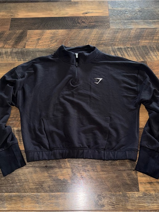 Gymshark Tops - Gymshark Black Half-Zip Pullover Sweatshirt